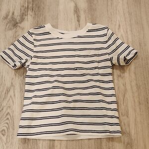 Carter's Navy and White Striped Short Sleeve Tee 4T